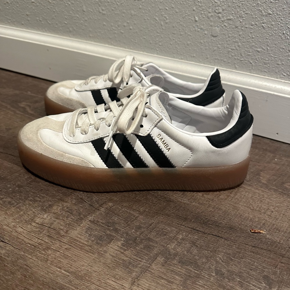 Adidas Samba White and Black Sneakers